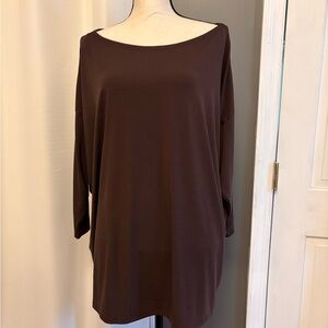 Athleta Plus Size Rich Brown Women's Tunic Top